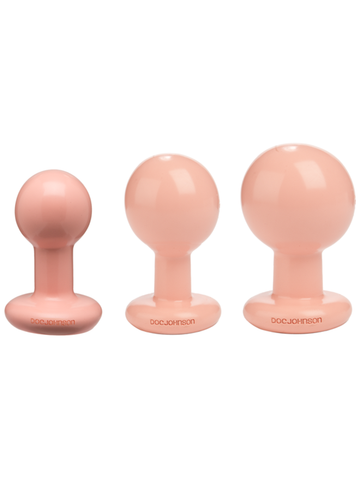 Doc Johnson The Classic Round 3 Piece Butt Plug Set