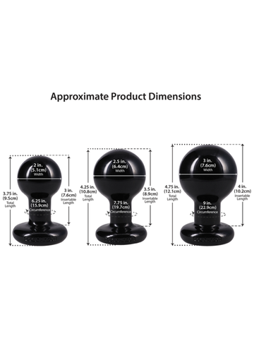 Doc Johnson The Classic Round 3 Piece Butt Plug Set