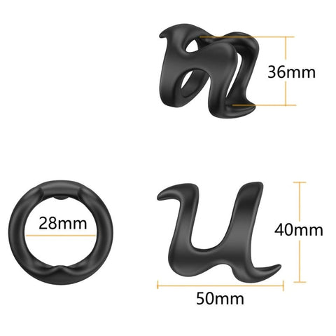 BDStyle Penis Ring U Model Mens Cock Rings - Silicone Cock Rings