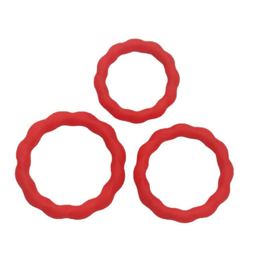 BDStyle Delay Lock Ejaculation Mens Cock Ring Set - Stretchy Cock Rings