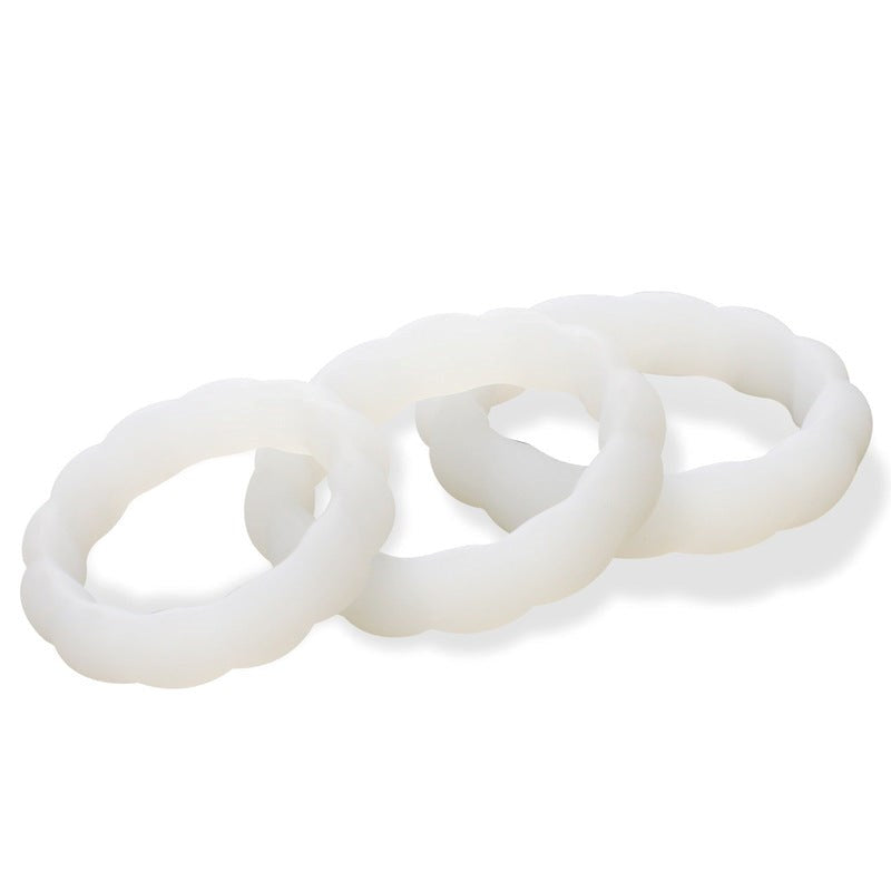 BDStyle Delay Lock Ejaculation Mens Cock Ring Set - - Stretchy Cock Rings