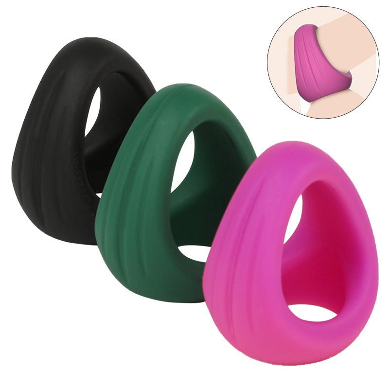 BDStyle 3 in 1 Stretchy Silicone Penis Ring - - Stretchy Cock Rings