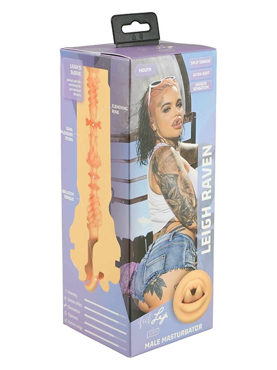 KIIROO Feel Leigh Raven Split Tongue Stars Male Stroker - Masturbators and Strokers