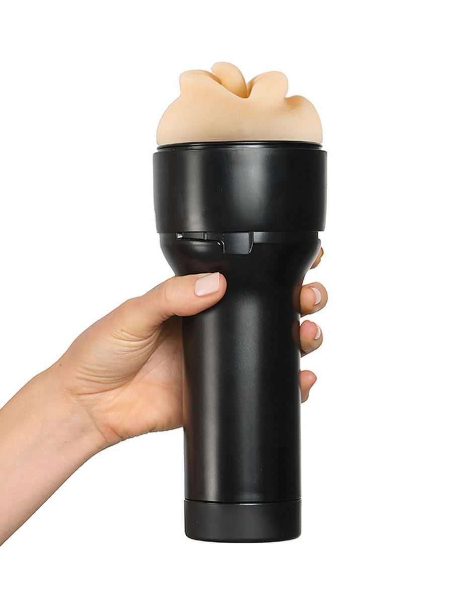 KIIROO Feel Leigh Raven Split Tongue Stars Male Stroker - Masturbators and Strokers