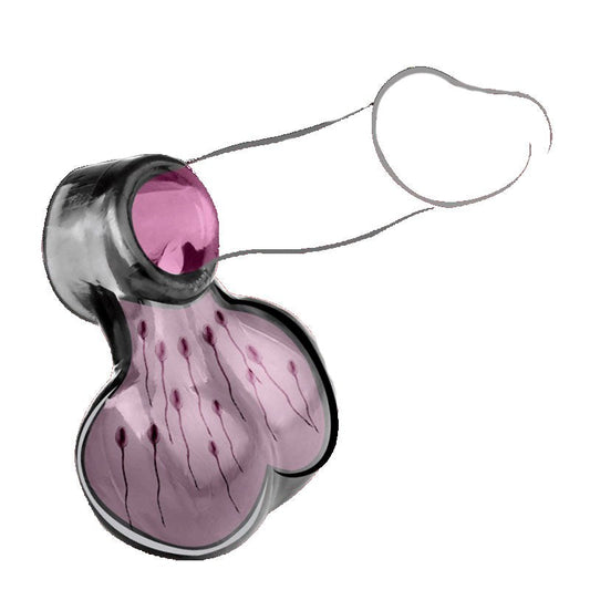 BDStyle Soft Scrotum Erection Enhancer Penis Sleeve - Ball and Cock Toys