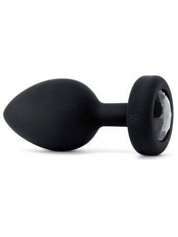B Vibe Vibrating Jewel Butt Plug XXL Black - Butt Plugs