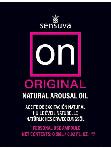 Sensuva On Original Arousal Adult Massage Oil Ampoule Packet - Massage Oils and Lubricants