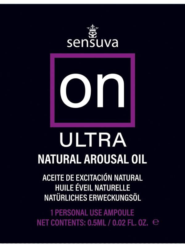 Sensuva On Ultra Arousal Massage Oil Single Use Ampoule Packet - Massage Oils and Lubricants