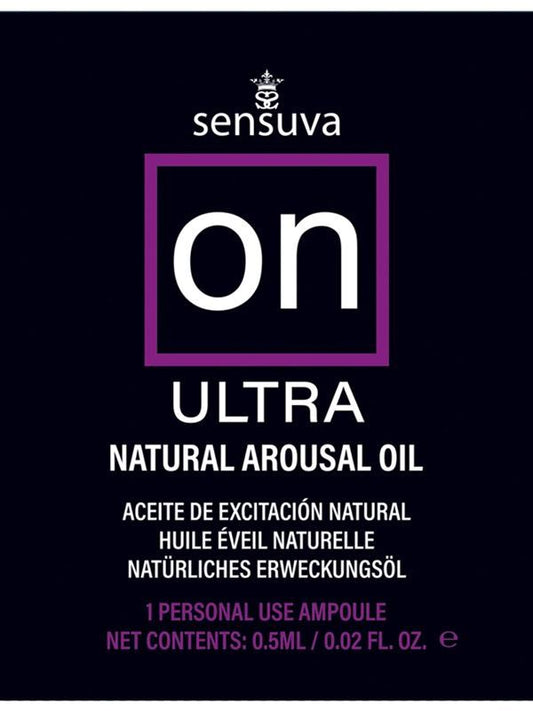 Sensuva On Ultra Arousal Massage Oil Single Use Ampoule Packet - Massage Oils and Lubricants