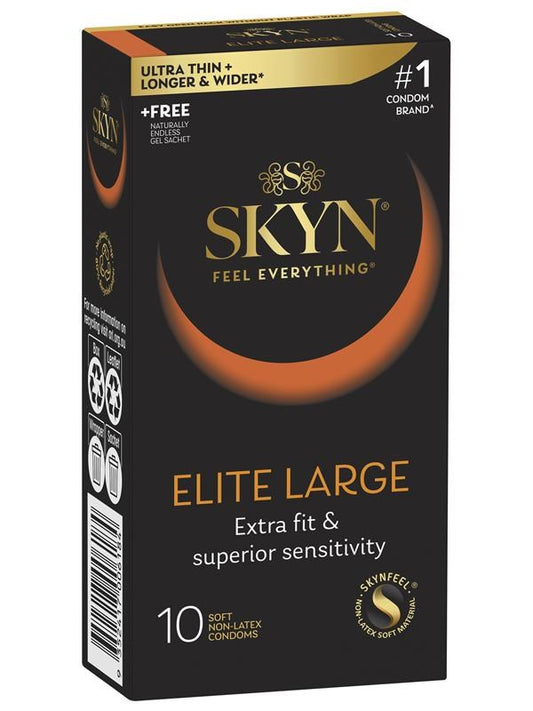 Skyn Elite Soft & Comfortable Large Condoms 10 Pack - Condoms