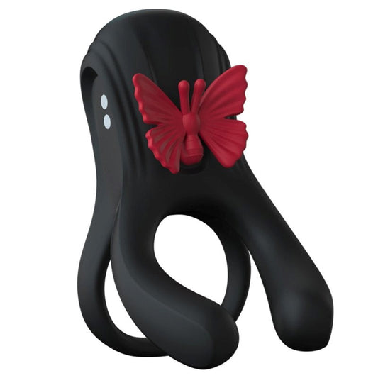 BDStyle Butterfly Triple Lock Vibrating Cock Ring - Vibrating Cock Rings