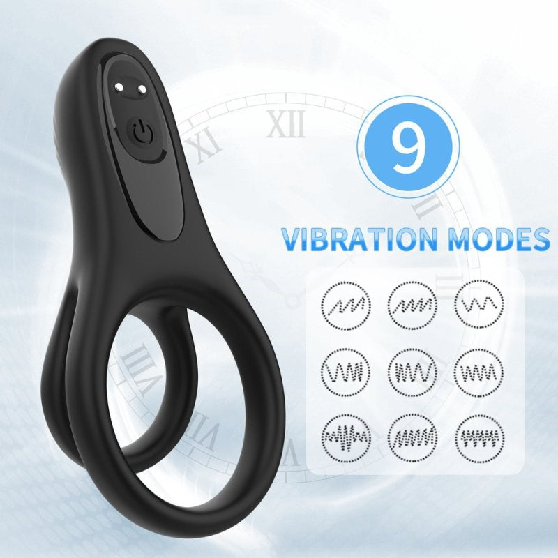 BDStyle 9 Functions Flexible Rooster Ring For Men - - Vibrating Cock Rings