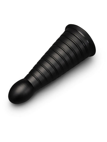 Cone 10 Inch Tapered & Ribbed Suction Cup Dildo by B-Vibe