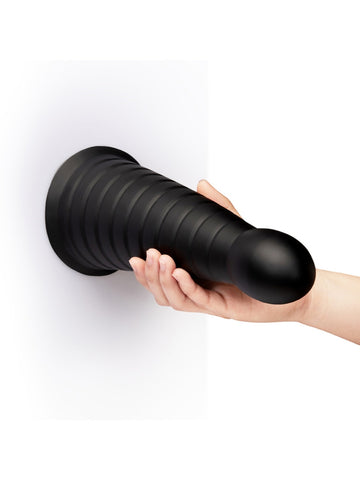 Cone 10 Inch Tapered & Ribbed Suction Cup Dildo by B-Vibe