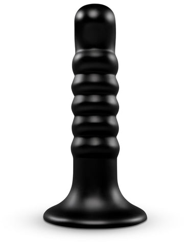 Krush 9.5 Inch Curved & Ribbed Suction Cup Dildo by B-Vibe