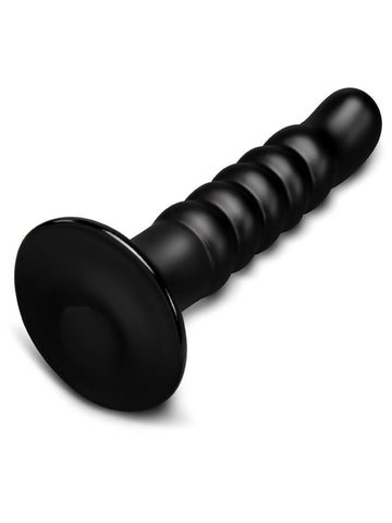 Krush 9.5 Inch Curved & Ribbed Suction Cup Dildo by B-Vibe