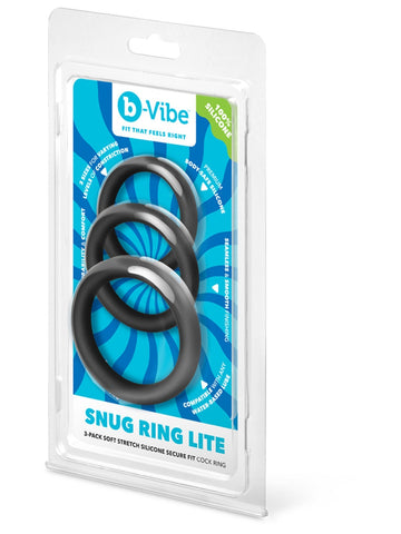 Snug Ring Lite 3-Pack Snug Fit Silicone Cock Ring by B-Vibe