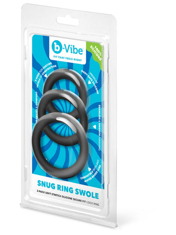 Snug Ring Swole 3-Pack Thick Silicone Cock Ring by B-Vibe