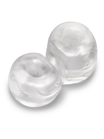 B-Vibe Strech-Tech Double Barrel Cock Ring & Ball Stretcher