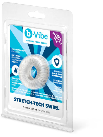 Stretch-Tech Swirl Ultra Stretchy Cock Ring by B-Vibe