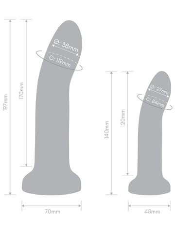 Duo 2Pc Silicone Dildo & Harness Set by Together