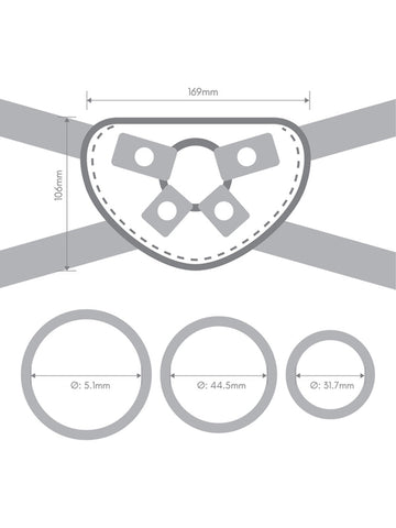 Tilt Vibrating Silicone Dildo Harness Set by Together