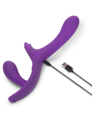 Lock-In Dual-Ended Vibrating Strap-On Set by Together