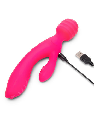 Tri Delight Dual-Ended Wand Rabbit Vibrator by Together