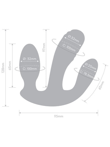 Blended Pleasure Remote Triple-Pronged Vibrator by Together