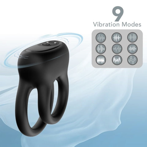 BDStyle Wireless Double Vibrating Mens Love Ring - Vibrating Cock Rings