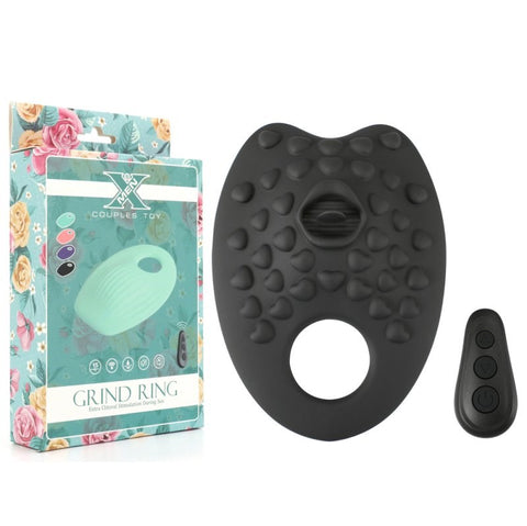 X-Men 10 Functions Grinding Cock Ring With Tongue - Vibrating Cock Rings