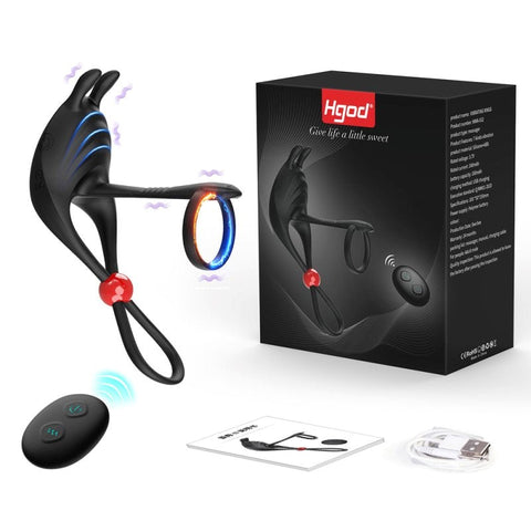 BDStyle Remote Control 7 Functions Adjustable Penis Ring - Vibrating Cock Rings