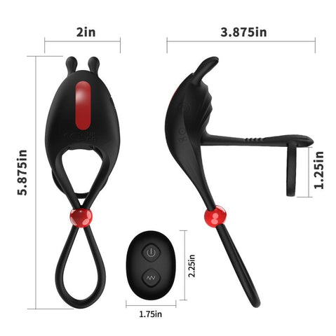 BDStyle Remote Control 7 Functions Adjustable Penis Ring - Vibrating Cock Rings
