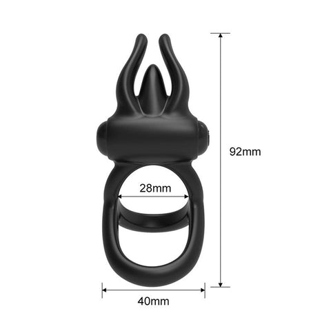 BDStyle Multi Functions Cock Ring With Vibrating Clit Stimulator - Vibrating Cock Rings