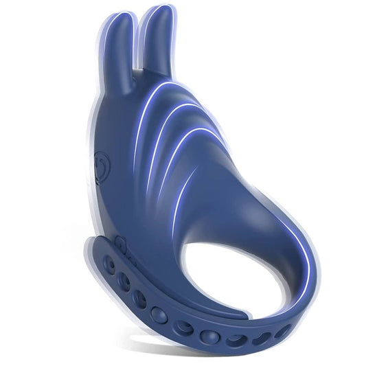 BDStyle Adjustable 7 Functions Silicone Vibrating Cock Ring - Vibrating Cock Rings