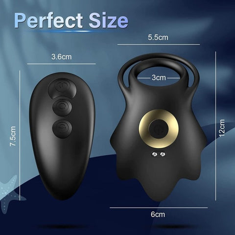 BDStyle 10 Functions Starfish Wireless Vibrating Cock Rings - Vibrating Cock Rings