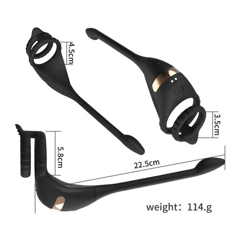 BDStyle Multi Function Wireless Dragon Knight Male Cock Ring With Tail - Vibrating Cock Rings