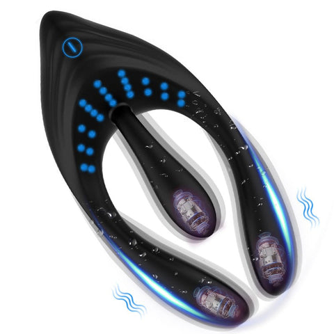 BDStyle Love Triangle Vibrating Cock Ring With 3 Motor - Vibrating Cock Rings