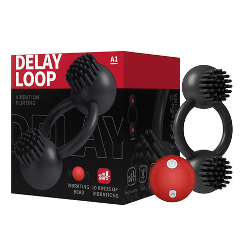 BDStyle 10 Functions Delay Loop Double Vibrating Cock Ring - Vibrating Cock Rings