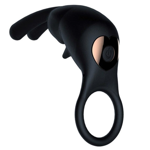 BDStyle Rabbit Ear 10 Frequency Mens Cock Ring - Vibrating Cock Rings