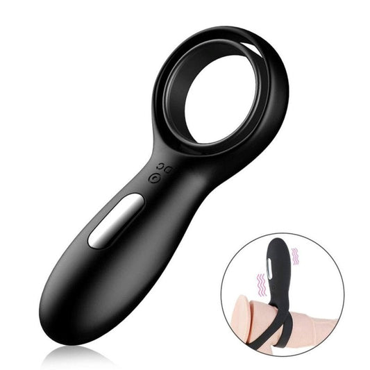 BDStyle 10 Functions Vibrating Cock Ring with Double Ring - Vibrating Cock Rings
