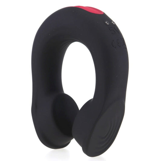 S-Hande Headset 18 Frequency Vibration Cock Ring Black - Vibrating Cock Rings