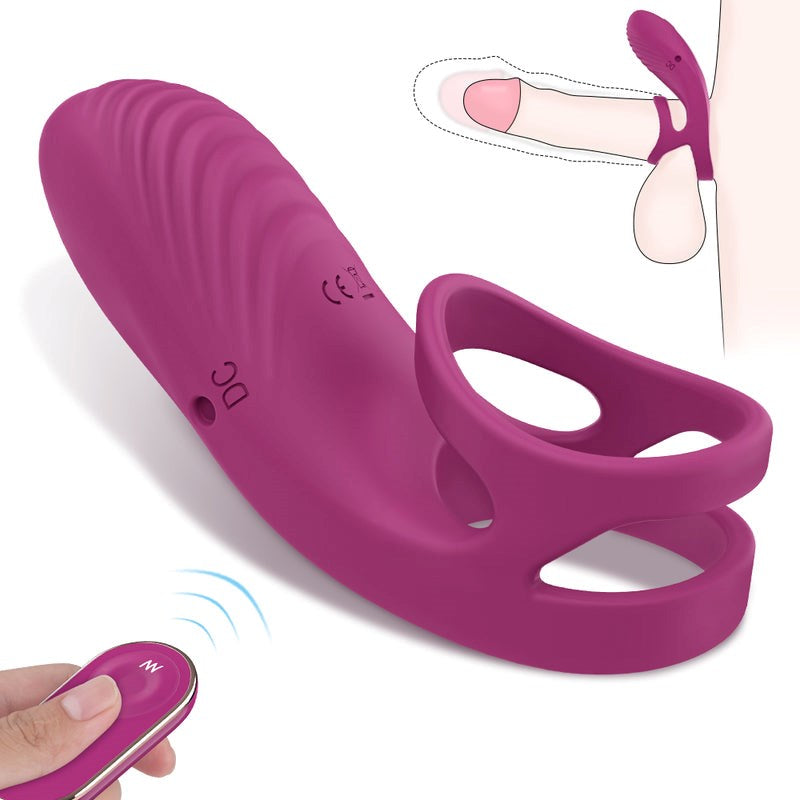 S-Hande Nicholas Waterproof and Rechargeable Cock Ring Claret - - Vibrating Cock Rings