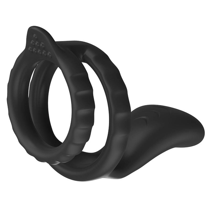 BDStyle 10 Functions Mens Vibrating Dual Cock Ring - - Vibrating Cock Rings