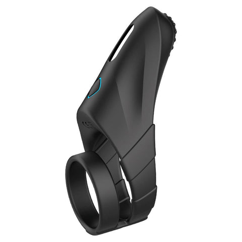 BDStyle 10 Functions Vibrating Dual Penis Ring with Taint Teaser - Vibrating Cock Rings
