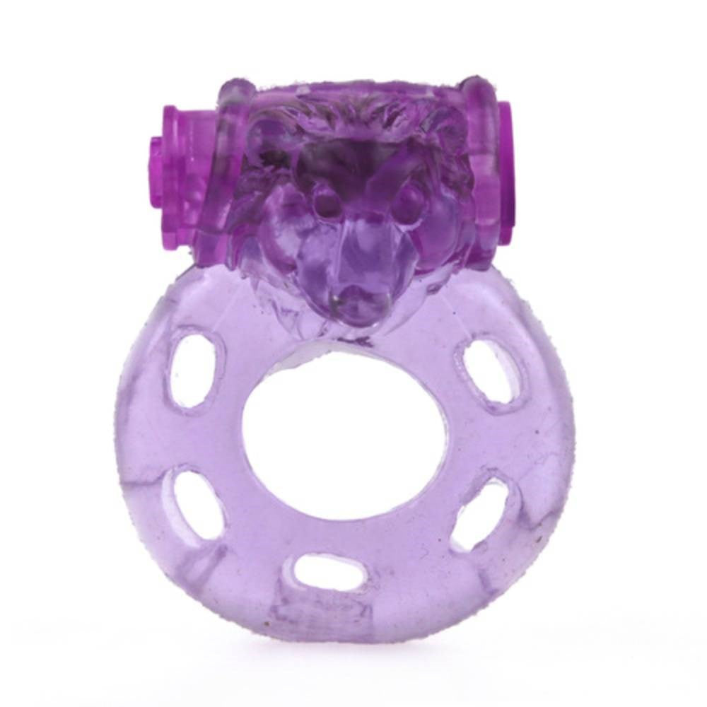 BDStyle Lion Jelly Mens Vibrating Cock Ring - - Vibrating Cock Rings