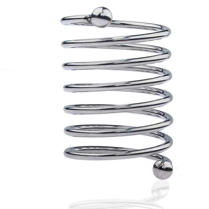 BDStyle Spring Style 6 Circle Mens Metal Glans Ring - - Steel Cock Rings