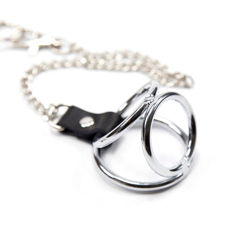 BDStyle Adjustable Nipple Clamps With Cock Ring - Steel Cock Rings