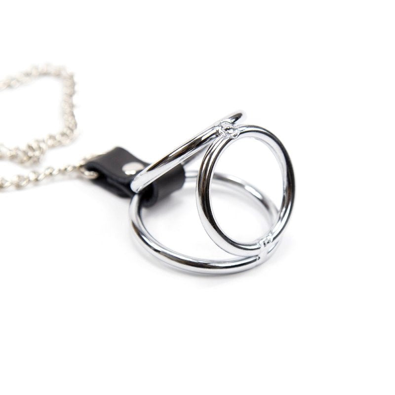 BDStyle Adjustable Nipple Clamps With Cock Ring - - Steel Cock Rings