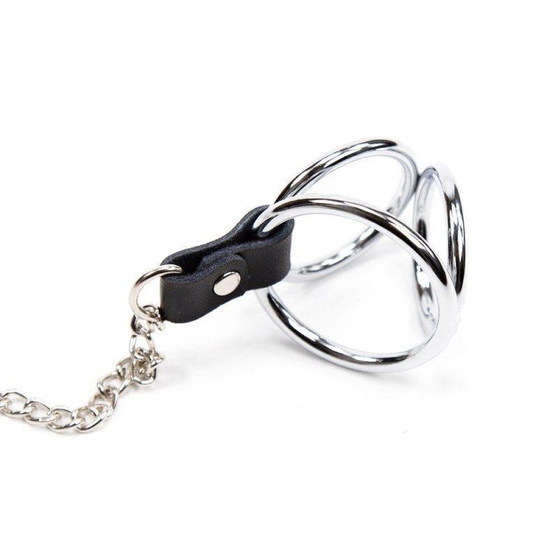 BDStyle Adjustable Nipple Clamps With Cock Ring - - Steel Cock Rings